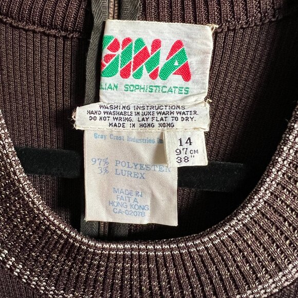 Vintage 70s European Knit Maxi Dress Quiet Luxury Luxe Old Money Italy High Rise - Picture 5 of 8